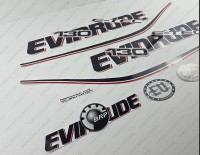 Evinrude 130HP E-tec 2009-2013 White Cowl Outboard Decal Kit